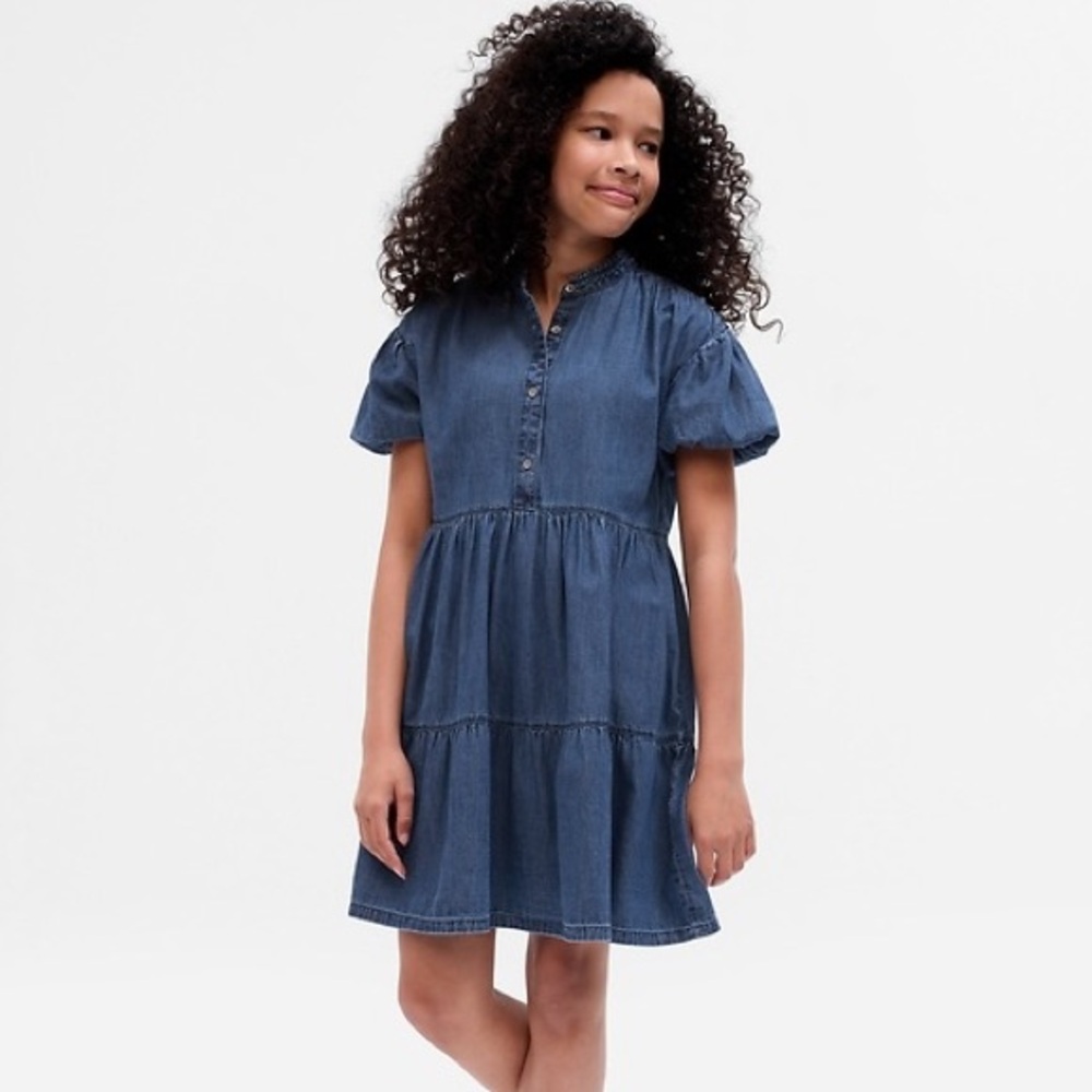 Gap Kids Tiered Denim Dress Size Small 6/7
